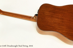 Taylor 510E Dreadnought Steel String, 2016   Full Rear View