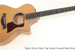 Taylor 512ce Cedar Top Grand Concert Steel String Full Front View