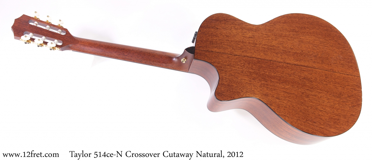 Taylor 514ce-N Crossover Cutaway Natural, 2012 Full Rear View