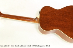 Taylor 522e 14-Fret First Edition 12 of 100 Mahogany, 2013 Full Rear View