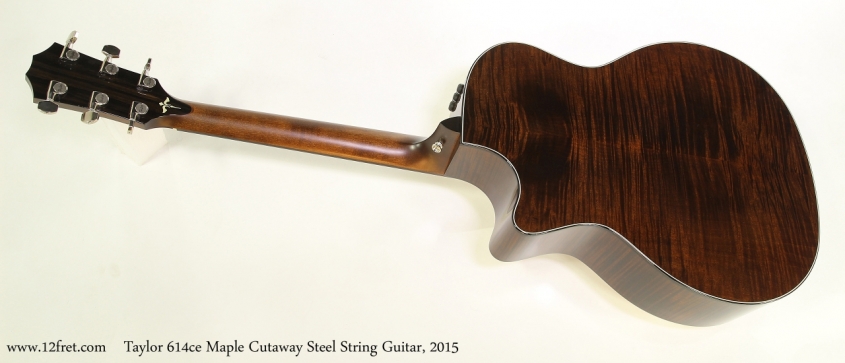 Taylor 614ce Maple Cutaway Steel String Guitar, 2015  Full Rear View