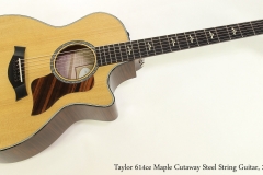 Taylor 614ce Maple Cutaway Steel String Guitar, 2015  Full Front View