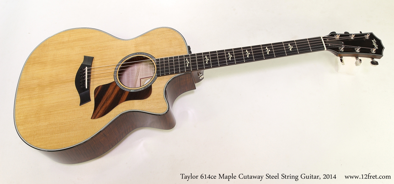 Taylor 614ce Maple Cutaway Steel String Guitar, 2014   Full Front View