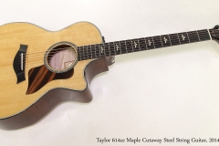 Taylor 614ce Maple Cutaway Steel String Guitar, 2014   Full Front View