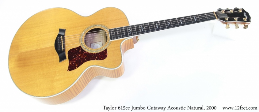 Taylor 615ce Jumbo Cutaway Acoustic Natural, 2000 Full Front View