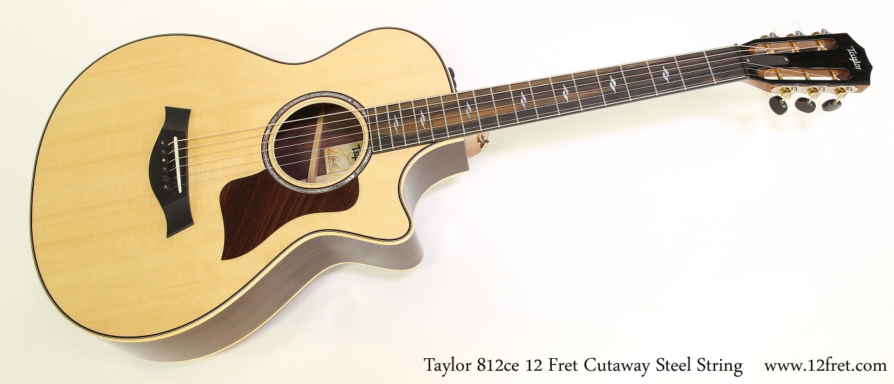 Taylor 812ce 12 Fret Cutaway Steel String    Full Front View
