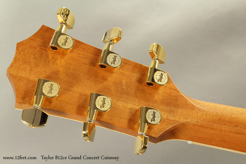 Taylor 812ce Grand Concert Cutaway head rear view