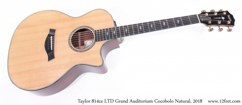 Taylor 814ce LTD Grand Auditorium Cocobolo Natural, 2018 Full Front View