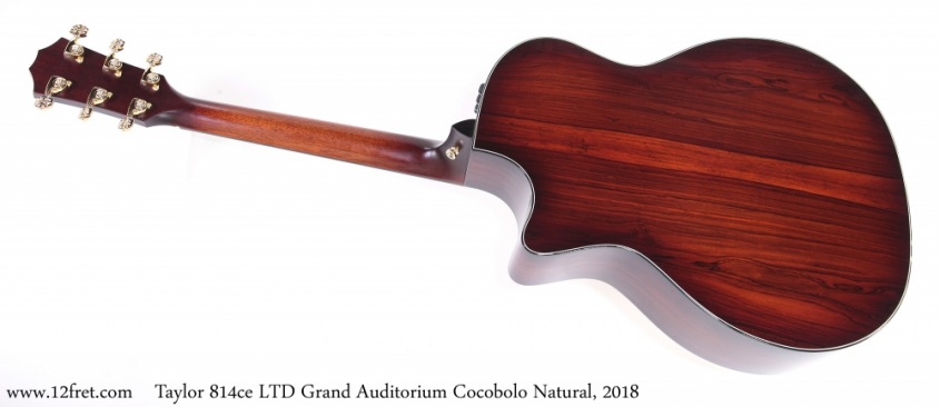 Taylor 814ce LTD Grand Auditorium Cocobolo Natural, 2018 Full Rear View