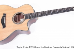 Taylor 814ce LTD Grand Auditorium Cocobolo Natural, 2018 Full Front View