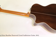 Taylor 814ce Brazilian Rosewood Grand Auditorium Guitar, 2015  Full Rear View