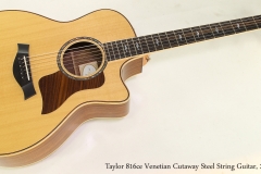 Taylor 816ce Venetian Cutaway Steel String Guitar, 2014 Full Front View