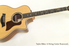 Taylor 856ce 12-String Guitar Rosewood, 2014  Full Front View