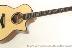 Taylor 914ce V-Class Grand Auditorium Steel String Guitar  Full Front View