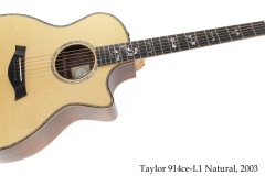 Taylor 914ce-L1 Natural, 2003 Full Front View