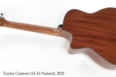 Taylor Custom GS-12 Natural, 2021 Full Rear View