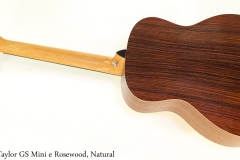 Taylor GS Mini e Rosewood, Natural Full Rear View