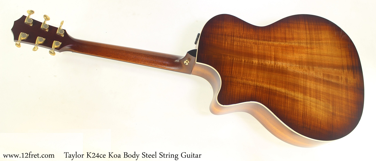 Taylor K24ce Koa Body Steel String Guitar Full Rear View