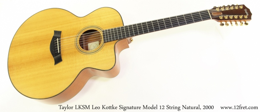 Taylor LKSM Leo Kottke Signature Model 12 String Natural, 2000 Full Front View