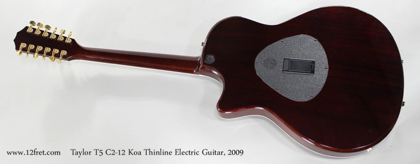 Taylor T5 C2-12 Koa Thinline Electric Guitar, 2009 Full Rear View