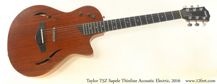 Taylor T5Z Sapele Thinline Acoustic Electric, 2016 Full Front View