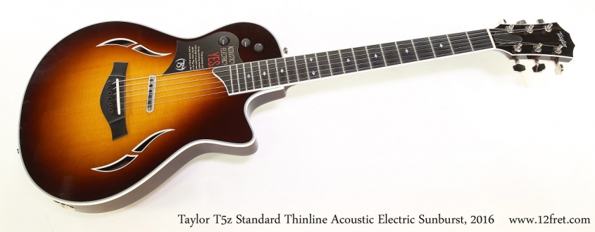 Taylor T5z Standard Thinline Acoustic Electric Sunburst, 2016  Full Front View