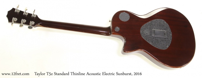 Taylor T5z Standard Thinline Acoustic Electric Sunburst, 2016  Full Rear View