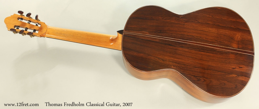 Thomas Fredholm Classical Guitar, 2007 Full Rear View