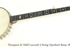 Thompson & Odell Luscomb 5 String Openback Banjo 1890s Full Front View