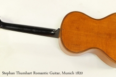 Stephan Thumhart Romantic Guitar, Munich 1820 Full Rear View