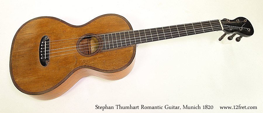 Stephan Thumhart Romantic Guitar, Munich 1820 Full Front View