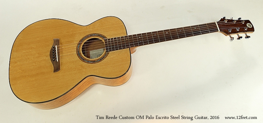 Tim Reede Custom OM Palo Escrito Steel String Guitar, 2016 Full Front View