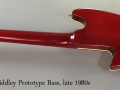 Tom Holmes Bodiddley Prototype Bass, late 1980s Full Rear VIew