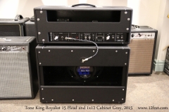 Tone King Royalist 15 Head and 1x12 Cabinet Grey, 2015  Full Rear View