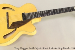 Tony Duggan Smith Mystic Short Scale Archtop Blonde, 1995 Full Front View