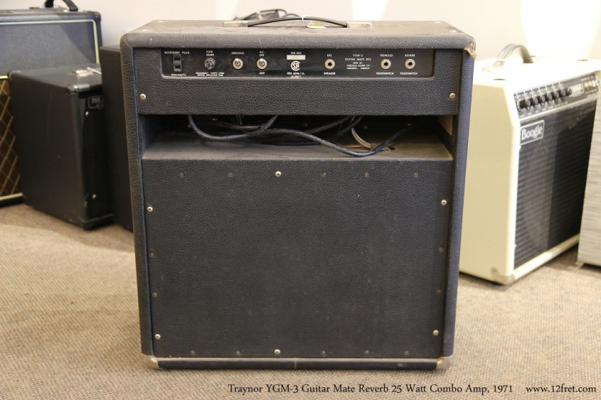 Traynor YGM-3 Guitar Mate Reverb 25 Watt Combo Amp, 1971   Full Rear VIew