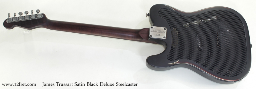 James Trussart Satin Black Deluxe Steelcaster full rear view