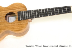 Twisted Wood Koa Concert Ukulele KO-1000C   Full Front View