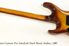 Valley Arts Custom Pro Interlock Neck Burnt Amber, 1987 Full Rear View