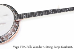 Vega FW5 Folk Wonder 5-String Banjo Sunburst, 1967 Full Front View