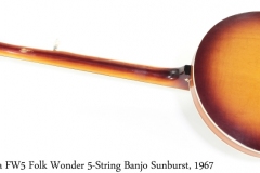 Vega FW5 Folk Wonder 5-String Banjo Sunburst, 1967 Full Rear View