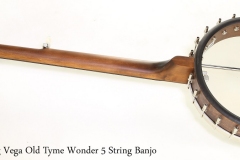 Deering Vega Old Tyme Wonder 5 String Banjo   Full Rear View