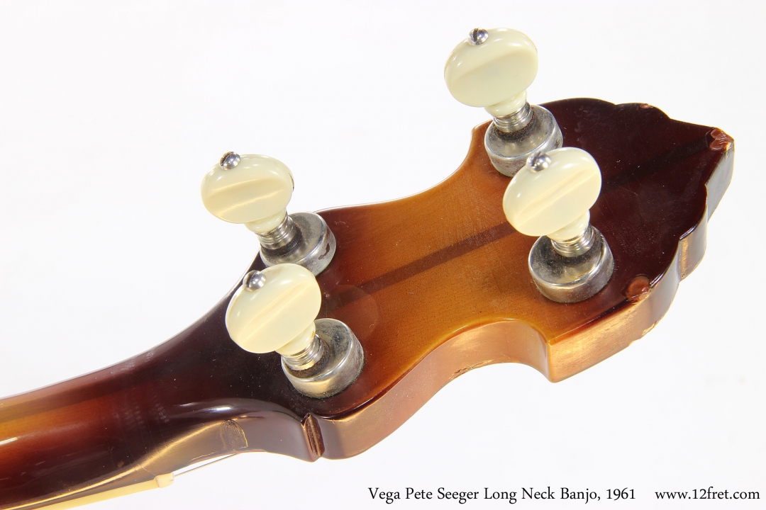 Vega Pete Seeger Long Neck Banjo, 1961  Head Rear View