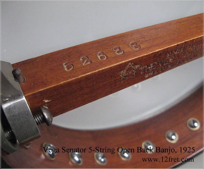 Vega Senator 5-String Open Back Banjo, 1925  - The Twelfth Fret