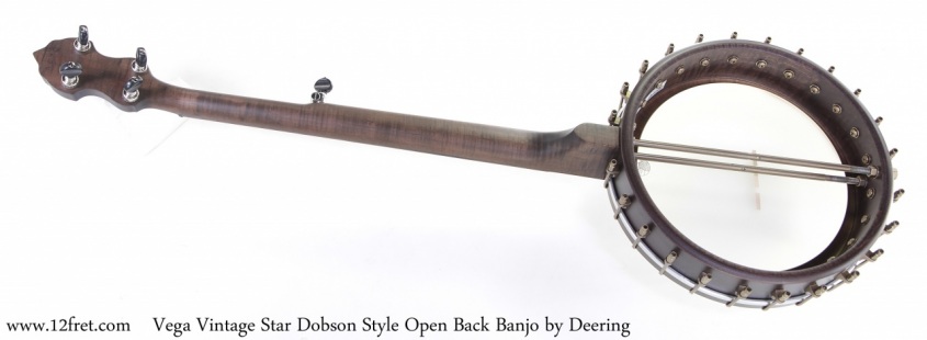 Vega Vintage Star Dobson Style Open Back Banjo by Deering Full Rear View