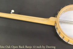 Vega White Oak Open Back Banjo 12 inch by Deering Full Rear View