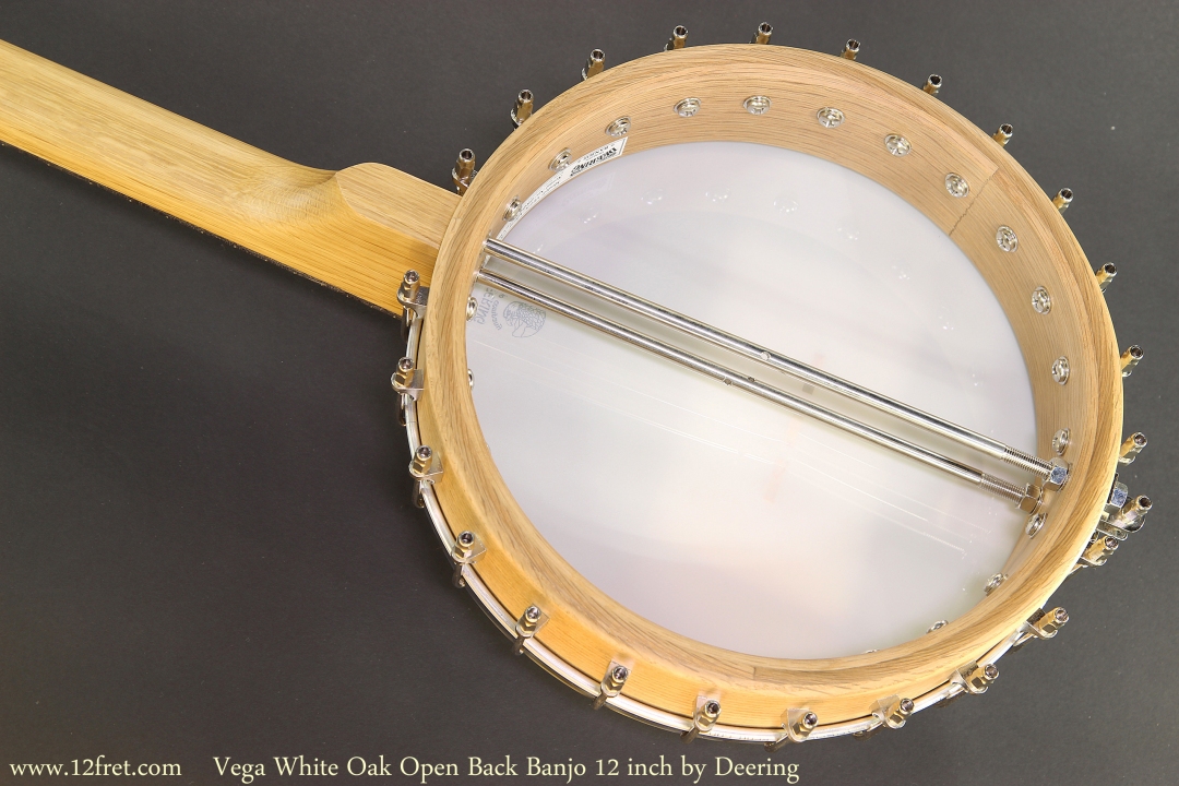 Vega White Oak Open Back Banjo 12 inch by Deering Back View