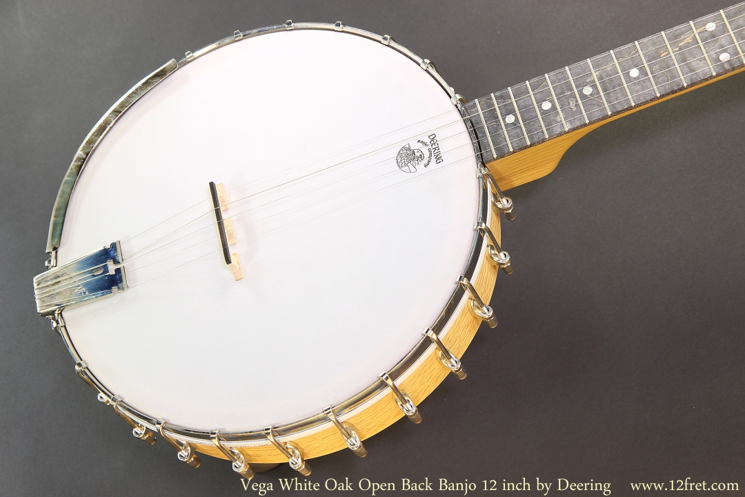 Vega White Oak Open Back Banjo 12 inch by Deering Top View
