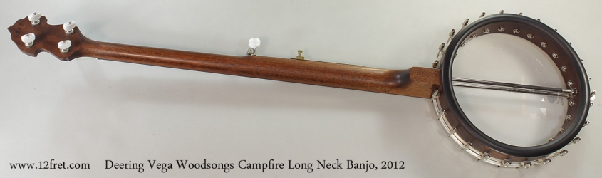 Deering Vega Woodsongs Campfire Long Neck Banjo, 2012 Full Rear View