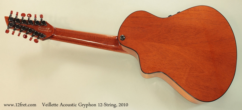 Veillette Acoustic Gryphon 12-String, 2010 Full Rear View